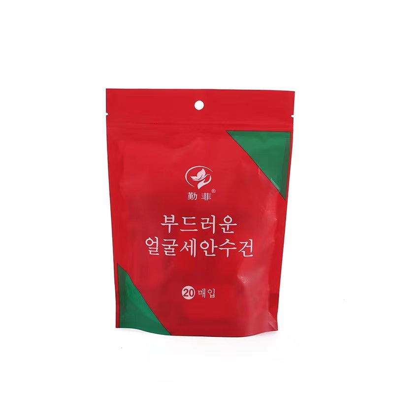 Generic Bulk Oversized Thick Disposable Bath Towels 24*30cm red square towel 20/pack [EF pattern thickening]] 