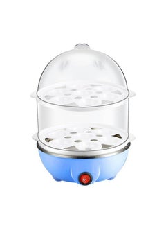 Generic 350W Electric Rapid Egg Cooker / Boiler for Easy-To-Peel Soft, Medium or Hard Boiled Eggs, Double Layer x 7 Egg Capacity with Auto Shut Off Feature - Blue  - Image 3