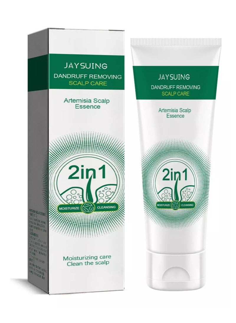 Jaysuing Anti-Dandruff Artemisia Conditioner, Anti-Dandruff Shampoo Cleanses, Dandruff Removing Scalp Element, Japan Scalp Essence, Deep Cleaning Scalp Refreshing Control Oil for Men Women - Image 1