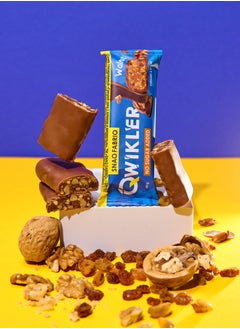 Snaq Fabriq Qwikler Bar Walnut with Caramel and Raisins No Sugar Added 12x40g  - Image 2