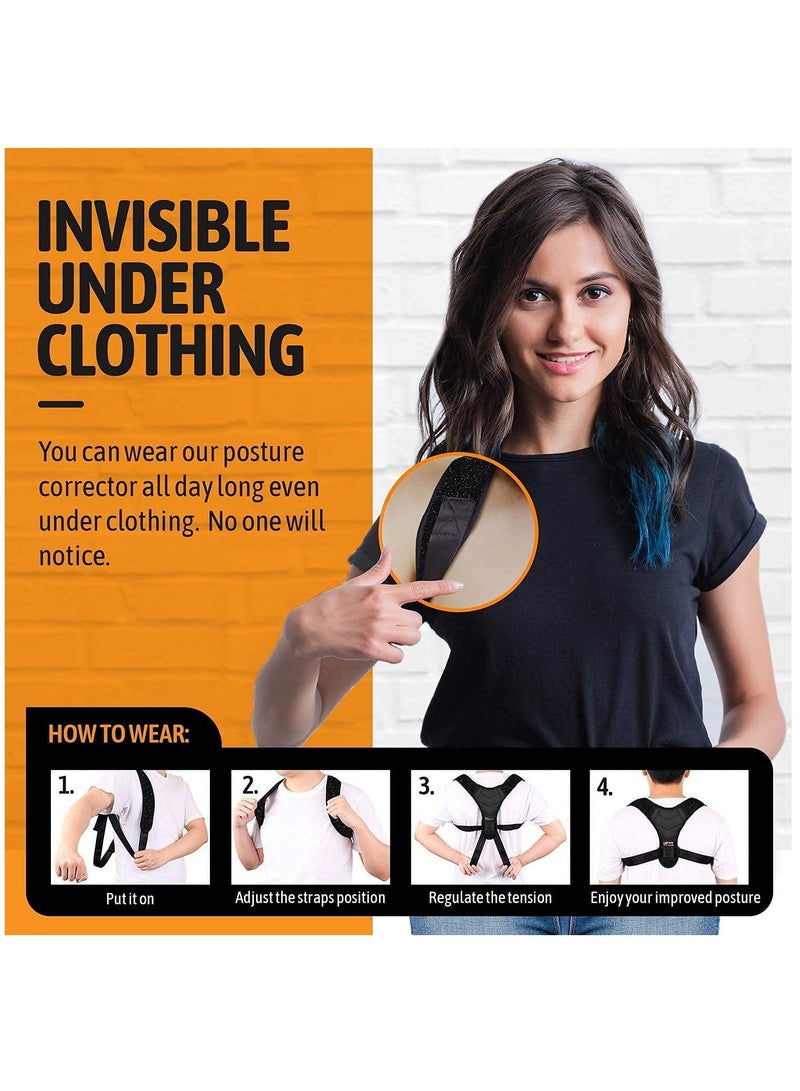 KASTWAVE Posture Corrector for Men Women Upper Back Brace for Clavicle Support, Adjustable Back StraightenerProviding Pain Relief from Neck - Image 5