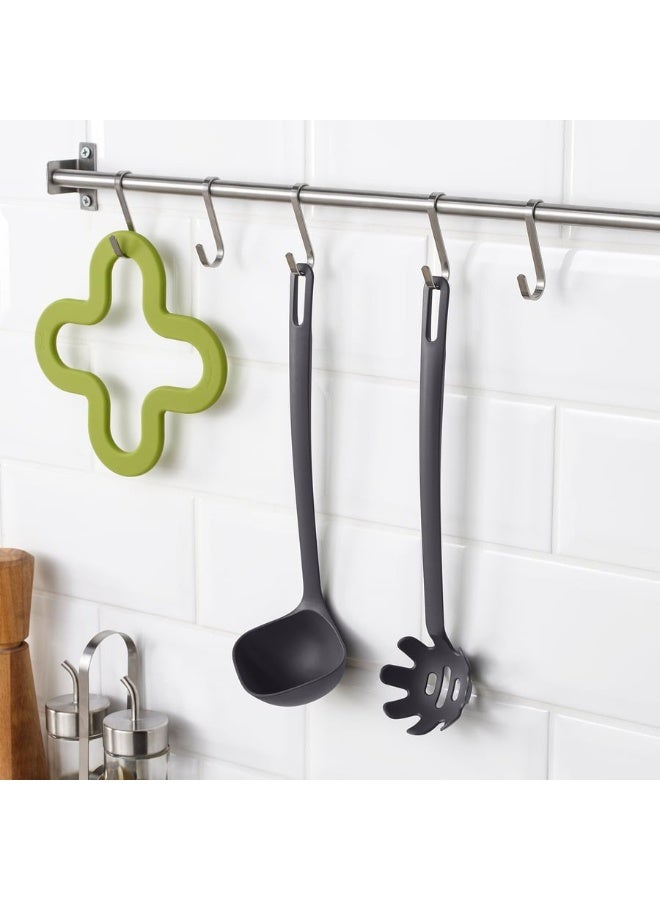 Ikea Heat Resistant Silicone Soup Ladle with Comfortable Handle Non-Stick Kitchen Cooking Tools Heat Resistant Silicone Kitchen Tools 31cm-Grey - Image 5