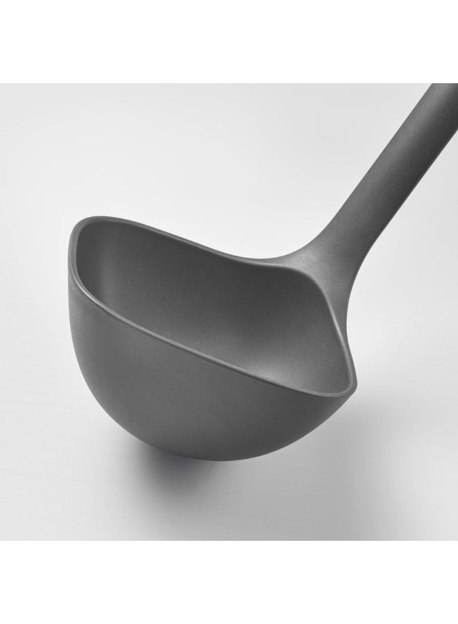 Ikea Heat Resistant Silicone Soup Ladle with Comfortable Handle Non-Stick Kitchen Cooking Tools Heat Resistant Silicone Kitchen Tools 31cm-Grey - Image 4