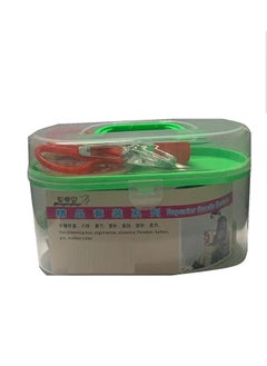 Practical Needle Scissors Thread Thimble Pin Leading Machine Storage Bow Suits Home Sewing Kits Hussif Workbox- Green