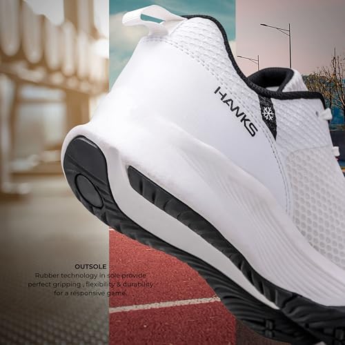 Nivia Hawks 2.0 Running Shoes for Men, Lightweight Breathable Mesh Upper, Duofoam Cushioning, Flexible Rubber Outsole for Comfort & Grip, Ideal for Running, Training & Gym (White, UK07) - Image 4