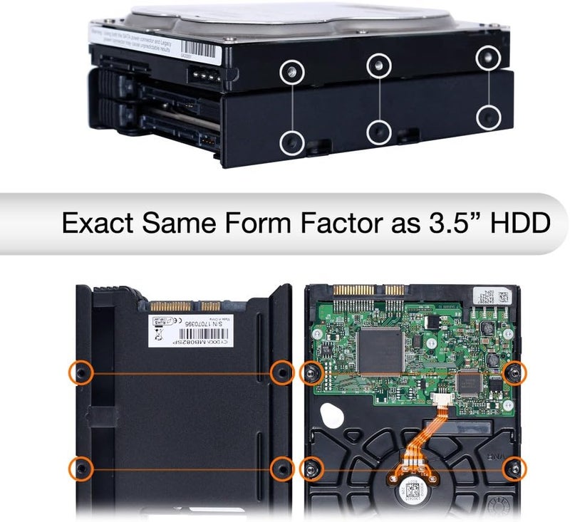 Icy Dock Tool-Less 2 Bay 2.5 Inch SSD to 3.5 Inch Dual Internal Hard Disk Drive Metal SSD Mounting Bracket | EZ-Fit PRO MB082SP - Image 3