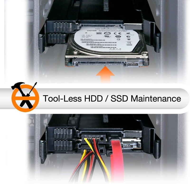 Icy Dock Tool-Less 2 Bay 2.5 Inch SSD to 3.5 Inch Dual Internal Hard Disk Drive Metal SSD Mounting Bracket | EZ-Fit PRO MB082SP - Image 4