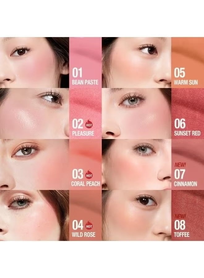 أو.تو.أو O.TWO.O أحمر خدود سائل طبيعي يدوم طويلاً -08 توفي - Image 4