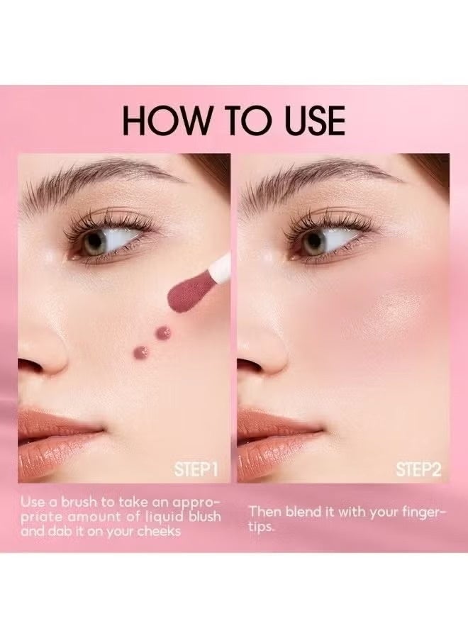 أو.تو.أو O.TWO.O أحمر خدود سائل طبيعي يدوم طويلاً -08 توفي - Image 2