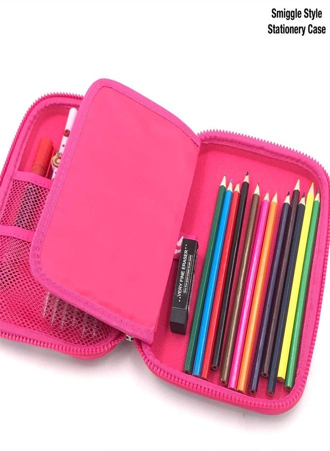 Trusmile™ Premium & Stylish Printed Large Capacity Unicorn Hardtop EVA Pencil Case Organizer for School/ Kids/ Girls/ Women| Multipurpose Pen Holder Pouch (Unicorn Pink Angel) - Image 5