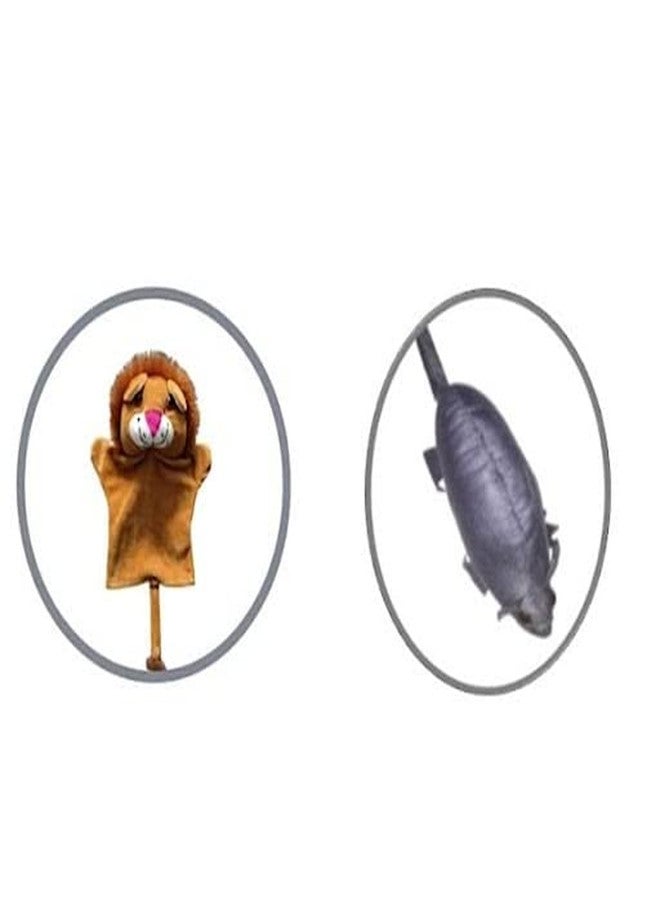 VARUSH Wild Animals & Birds Storytelling Hand Puppets - 2 pcs/Lion & Mouse/Hand Puppets for Kid's Learning Playing/Gift for Kids - Image 1