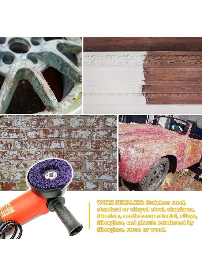 Strip Discs Stripping Wheel Fit Angle Grinder Clean Paint Coating Rust Welds Oxidation(100X16) - Image 4