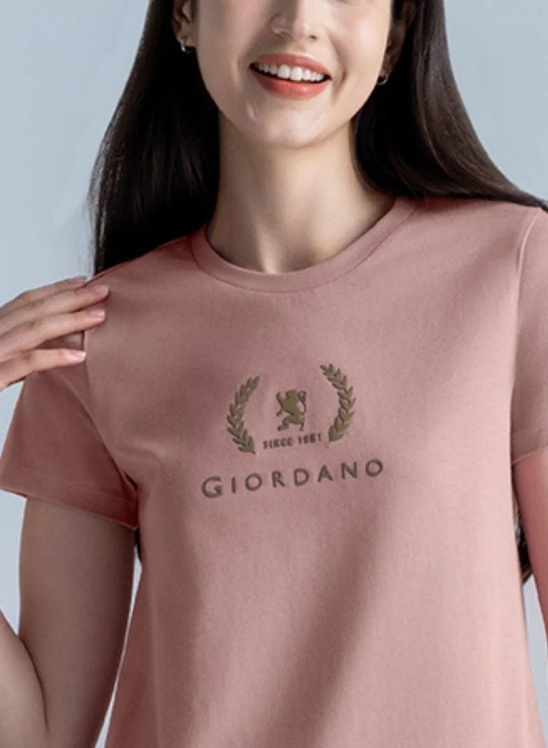 GIORDANO Women’s Cotton Jersey Crew Neck Print Tee