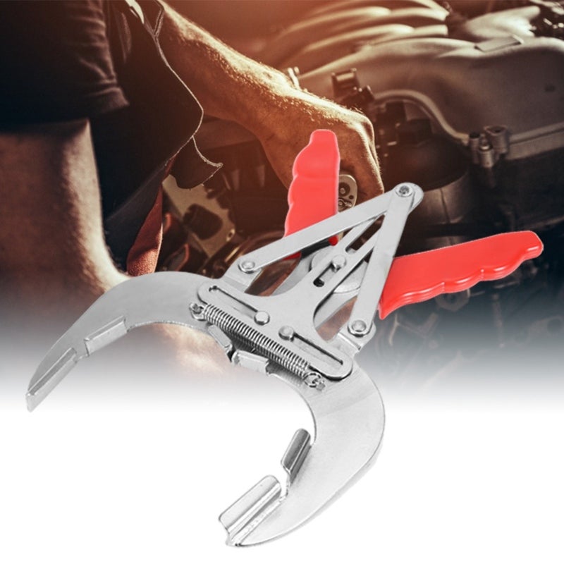 Piston Ring Compressor 3-Inch To 7-Inch Adjustable Piston Ring Installer Pliers - High Quality Steel Construction Piston Ring Expander for Auto Engine Repair - Image 4