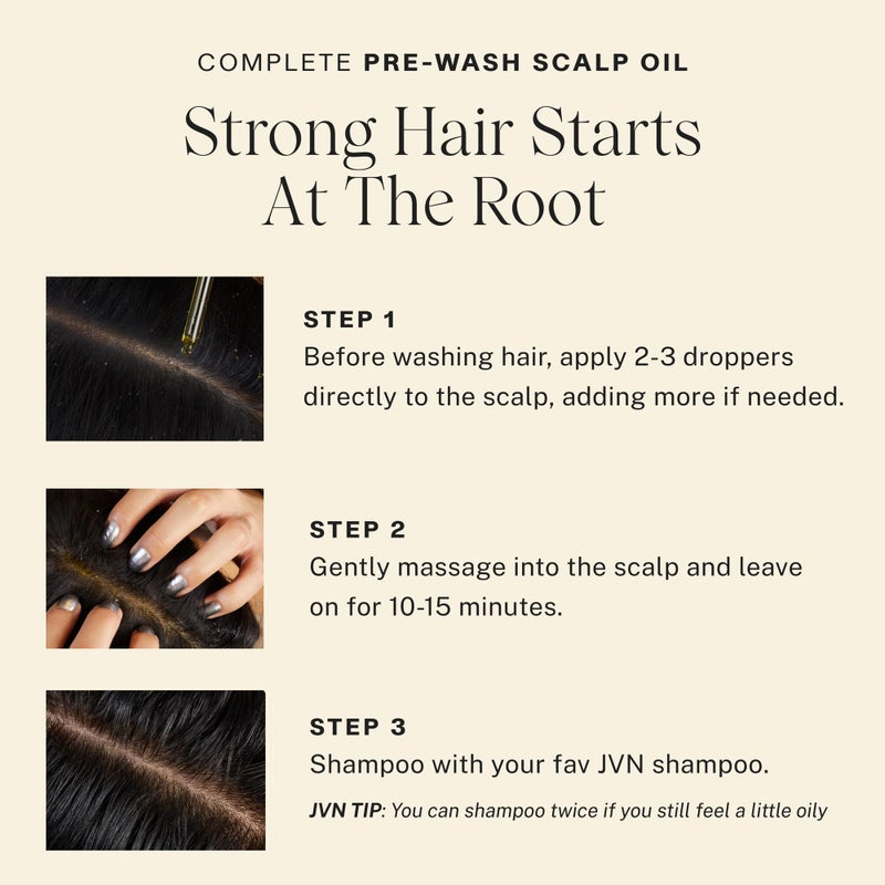 JVN Complete Pre-Wash Scalp Oil, 1.7 Fl Oz, Hair Treatment and Scalp Clarifying Oil Made with Rosemary Extract, Hair Care for Women and Men, Silicone Free - Image 4
