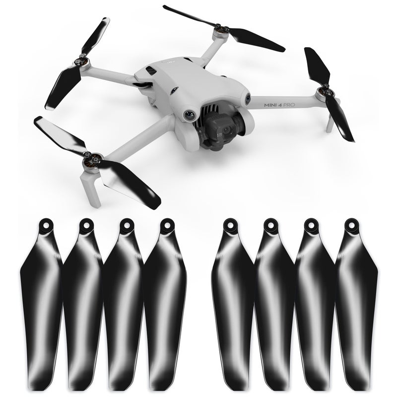 Generic Master Airscrew Super Stealth Propellers for DJI Mini 4 Pro & Mini 3 Pro - Black, 4 propellers in Set  - Image 1