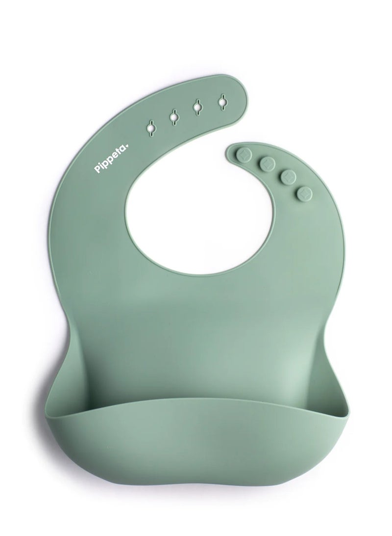 Pippeta Silicone Bib - Meadow Green - Image 1