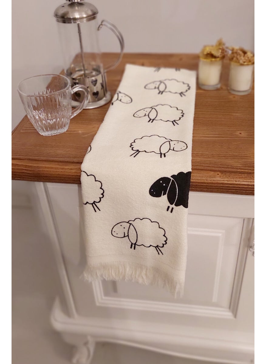 Cnr Garden Fringed Cotton Printed 100% Cotton 40X60 cm Hand Face Kitchen Towel Soft Patterned Water Absorbent Towel  - Image 1