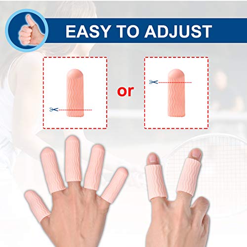 Pnrskter Finger Cots, Gel Finger Tips Protector, Finger Covers (14PCS, L size), New Material (Latex-Free), Finger Sleeves Great for Finger Cracking, Dermatitis, Psoriasis, Hand Eczema and More. - Image 5