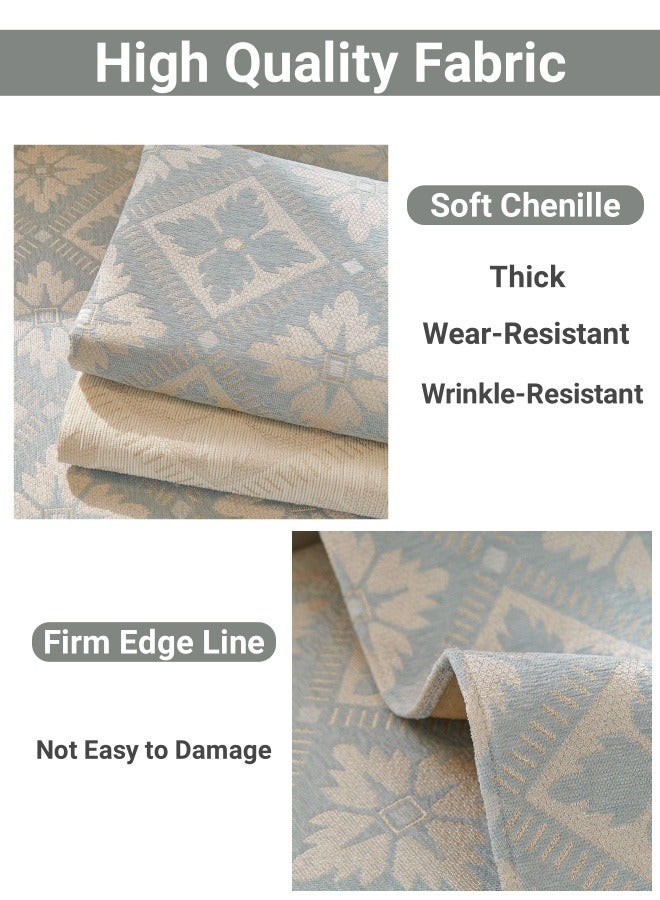 Grey Sofa Cover, Chenille Couch Cover Cloth Non-Slip Sofa Slipcover 90 x 160cm Sofa Protector Washable for Living Room Furniture Protector - Image 2