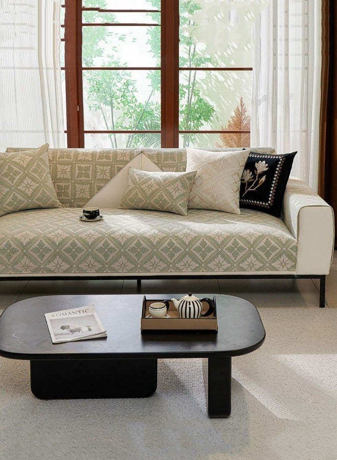 Grey Sofa Cover, Chenille Couch Cover Cloth Non-Slip Sofa Slipcover 90 x 160cm Sofa Protector Washable for Living Room Furniture Protector - Image 4