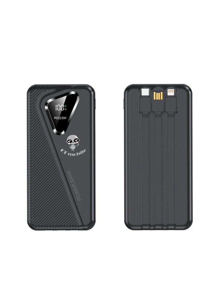 ET mobile 20000 mAH Power Bank Black - Image 2