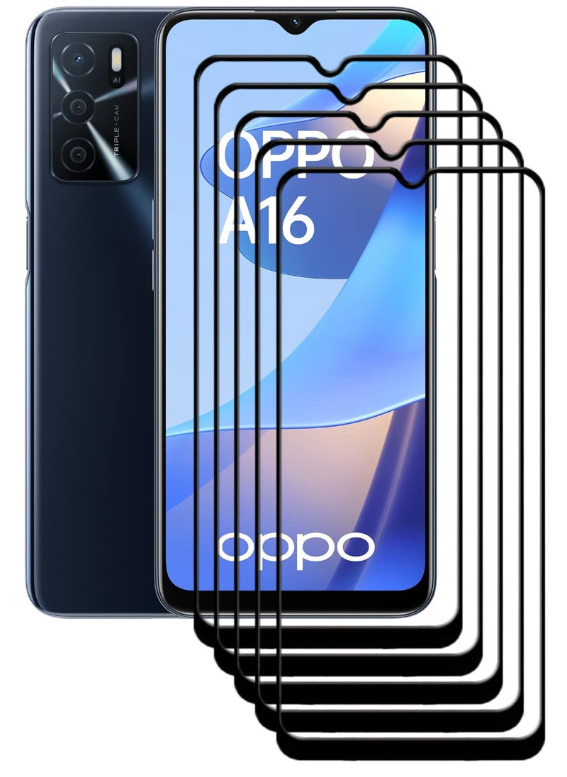 ACLIX 5 Pieces Antistatic ESD Dustproof Premium Quality High Definition Tempered Glass Screen Protector Designed For Oppo A16 - Image 1