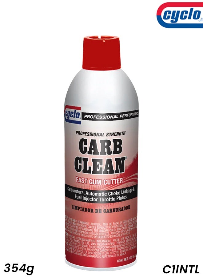 cyclo Professional Strength Carburetor Cleaner Spray – Fast Gum Cutter for Carburetors, Automatic Choke Linkage & Fuel Injector Throttle Plates, Removes Carbon, Varnish, Grease & Sludge, Improves Engine Performance & Fuel Efficiency, 354g - Image 1