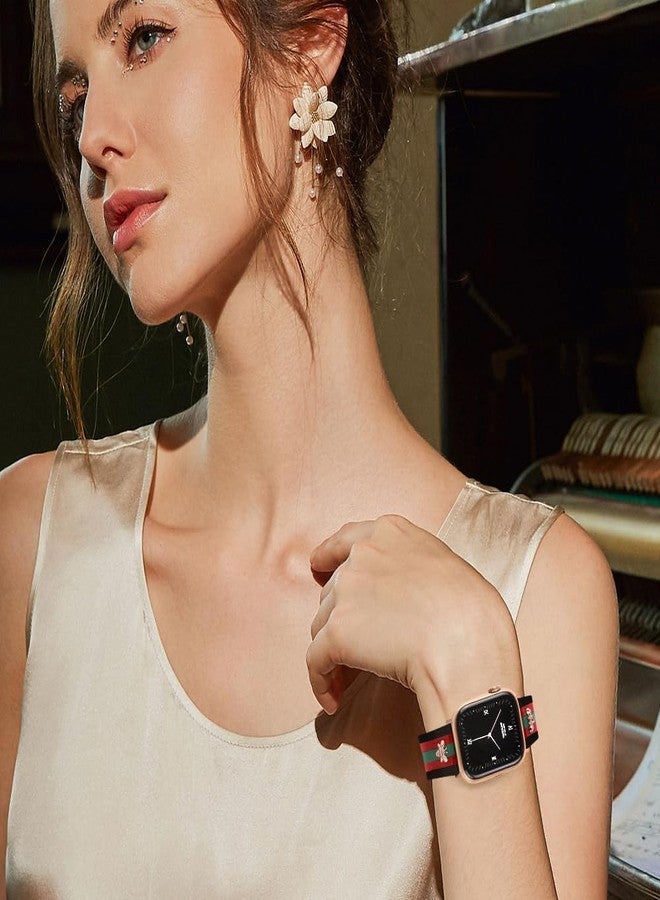 MOINSPIRE Designer Leather Bands with Charms Compatible with Apple Watch 38mm 40mm 41mm 42mm(S11/10) Women Men Genuine Leather Strap Elegant Wristbands for iWatch Series 11/10/9/8/7/6/5/3/2/1/SE/Ultra - Image 2