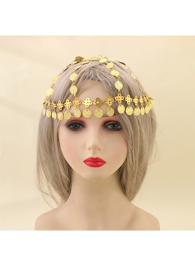 GIFT Saudi Metal Head Cover Chain Hat - Dance Party Dress-Up, Bridal Headdress, Perfect Gift for Saudi National Day and Saudi Foundation Day Celebrations. - Image 3