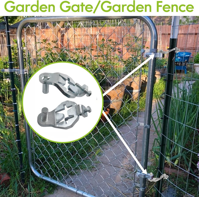 Foozet T-Post Gate Hinge Pins - Heavy Duty Gate Hanger, Hang a gate from a Metal T Post, Steel Gate Hinges Target Hanger for Farm Gate, Garden & Backyard Gate, Easy to Install. (Patent) - Image 5