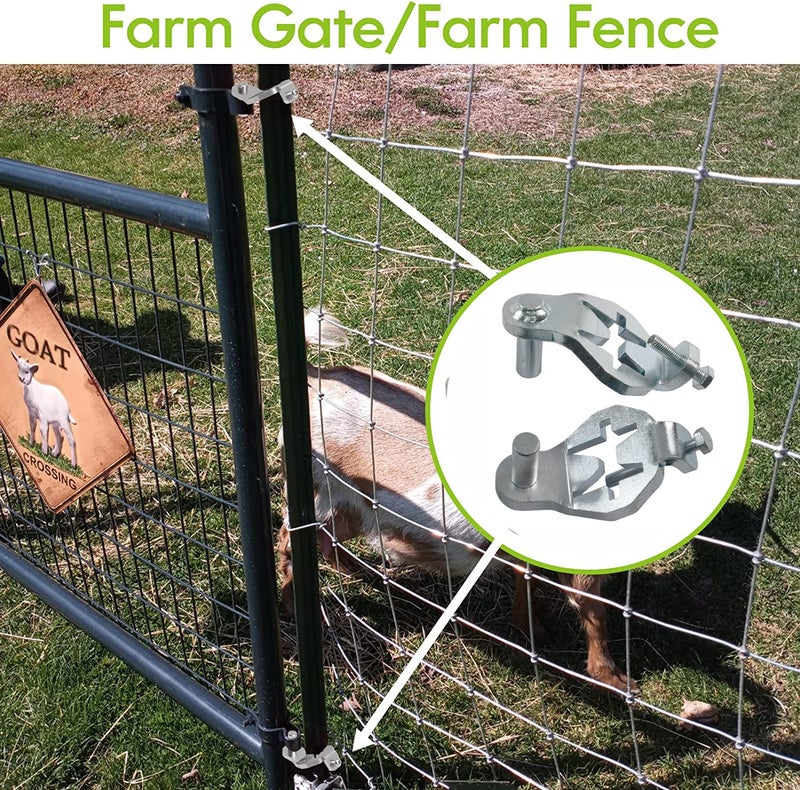 Foozet T-Post Gate Hinge Pins - Heavy Duty Gate Hanger, Hang a gate from a Metal T Post, Steel Gate Hinges Target Hanger for Farm Gate, Garden & Backyard Gate, Easy to Install. (Patent) - Image 4