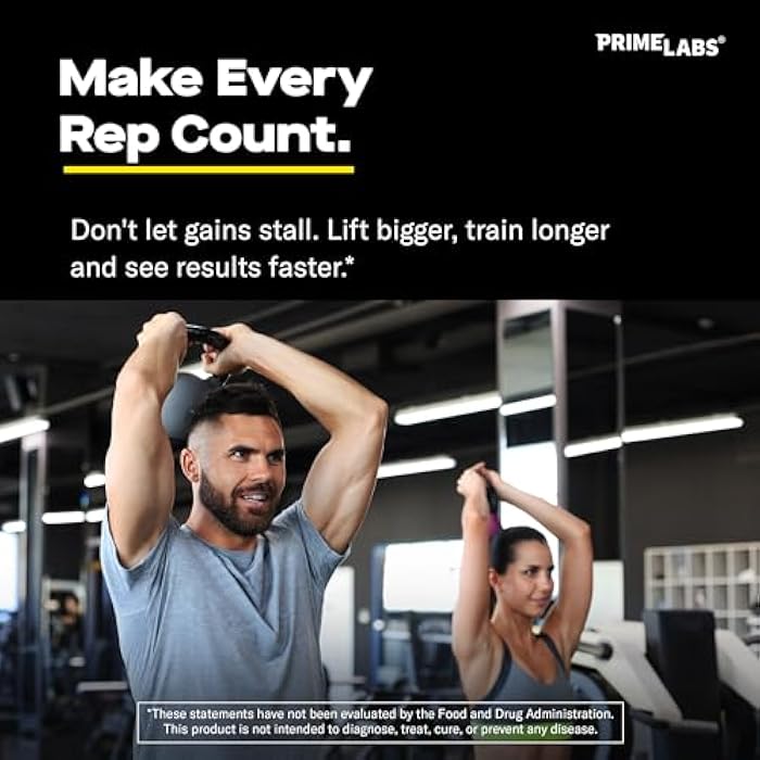 Prime Labs Creatine Monohydrate Capsules - 5g (5000mg) - Muscle Growth, Recovery, Brain Function - for Men & Women - 120 Count - Image 5