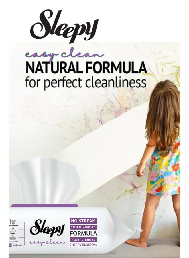 Sleepy Easy Clean Multi-Surface Cleaning Wipes – 100 Sheets, Orchid Garden Scent, Streak-Free Natural Formula - Image 2
