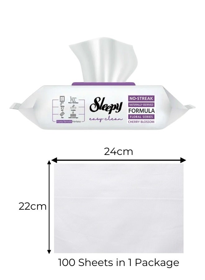 Sleepy Easy Clean Multi-Surface Cleaning Wipes – 100 Sheets, Orchid Garden Scent, Streak-Free Natural Formula - Image 4