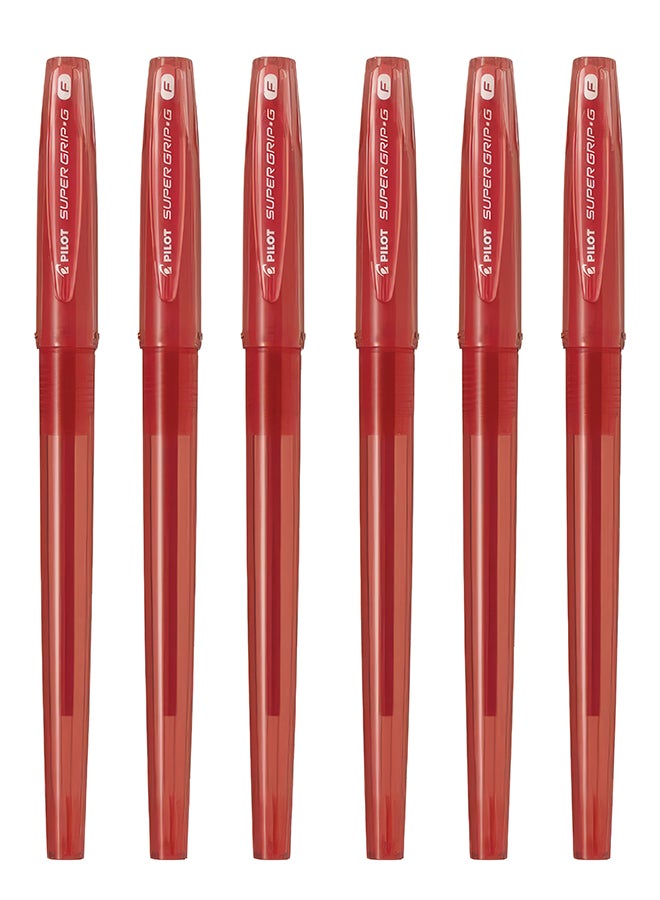 PILOT BPGG-8R-M-RR SUPER GRIP BALL POINT PEN MED RED - Image 2