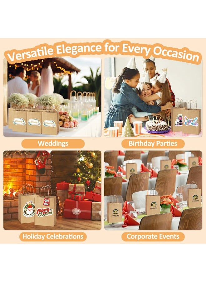 BagDream - 50Pcs Gift Bags 8x4.25x10.5 Paper Gift Bags with Handles Bulk, Paper Bags, Shopping Bags, Kraft Bags, Retail Bags, Party Bags Brown - Image 1