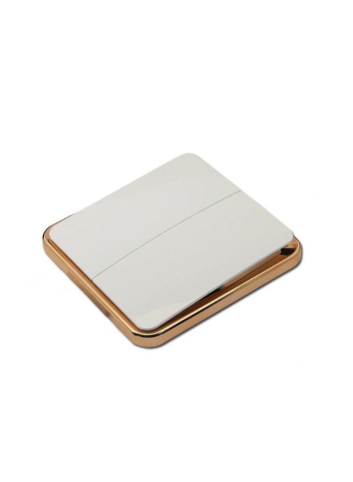 CHT 2 Gang Wall Switch White/Gold - Image 5