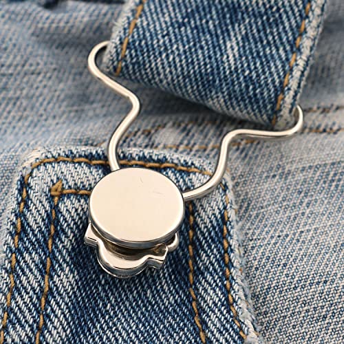 BIKICOCO Overall Suspender Dungaree Buckles, 1-1/2'' Wide Bottom, for Rompers Sewing DIY, Silver - Pack of 20 - Image 2