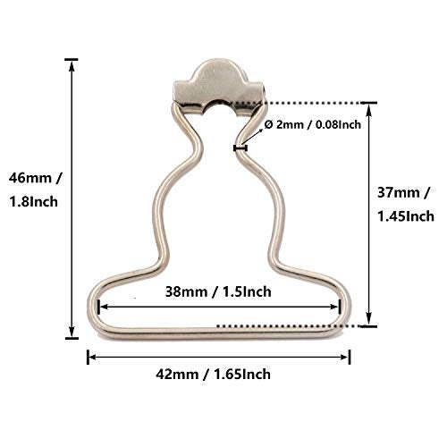 BIKICOCO Overall Suspender Dungaree Buckles, 1-1/2'' Wide Bottom, for Rompers Sewing DIY, Silver - Pack of 20 - Image 3
