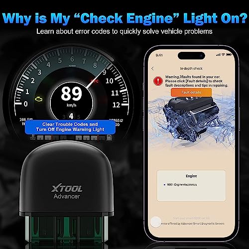 XTOOL Advancer AD20 OBD2 Scanner Check Engine Light Diagnostic Scan Tool for iPhone/Android, OBDII Scanner for Car, Mode 6, Live Data, Freeze Frame, Performance/Voltage Test - Image 5