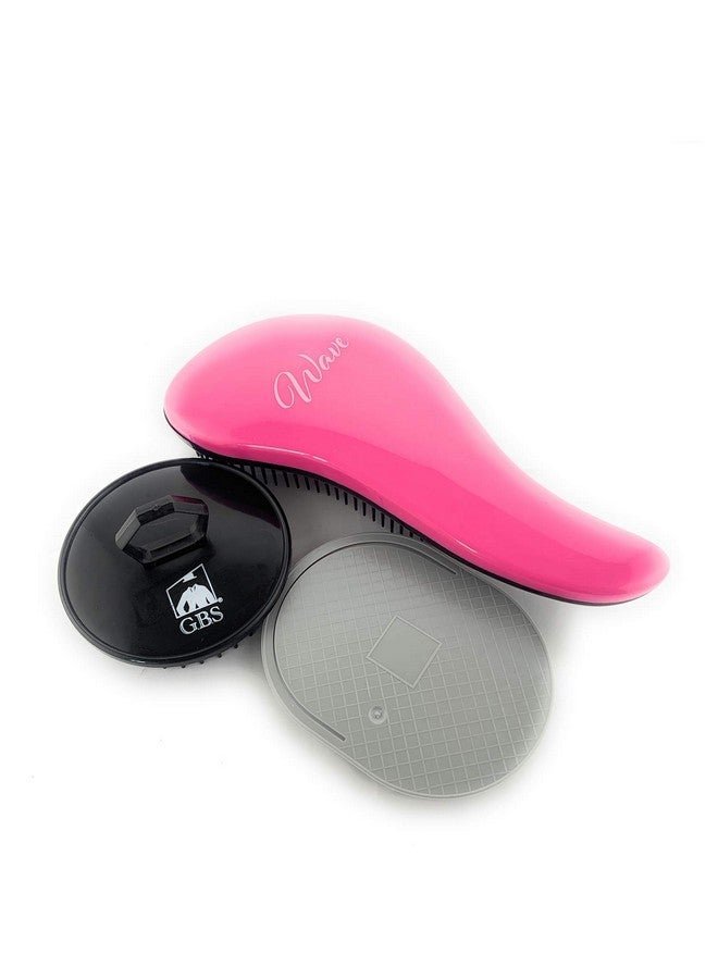 G.B.S Wave Detangling Brush Soft Bristles For Women Men And Kids Pack Of 3 - Image 1