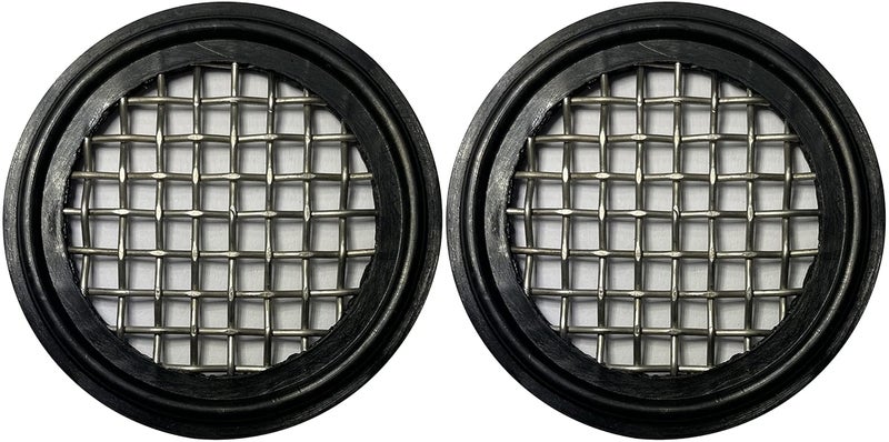 DR.COMPONENT 1.5" Sanitary Tri-Clamp Gaskets (Pack of 2), Bonded Type Screen (#6 Mesh/ 2380 μm) Gaskets, Black Buna NBR - Image 2