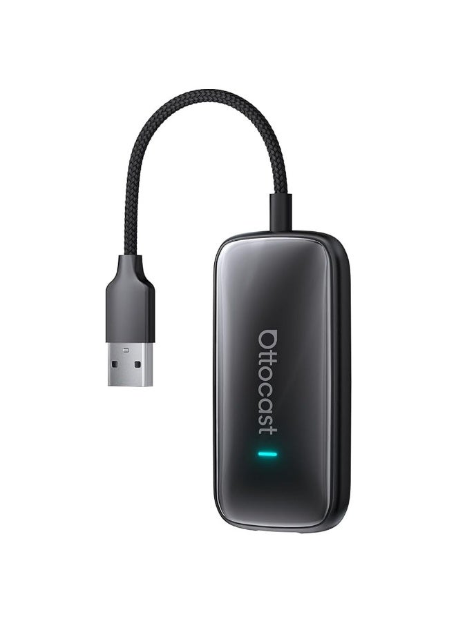 Ottocast Play2Video Ultra Wireless CarPlay & Android Auto Adapter | Android 12 Smart Multimedia AI Box with Dual Wi-Fi 6, 4GB RAM, 32GB Storage, Netflix, YouTube, Prime Video, Spotify, IPTV, 1080P Full HD Streaming, USB Media Support, Auto Connect - Image 1