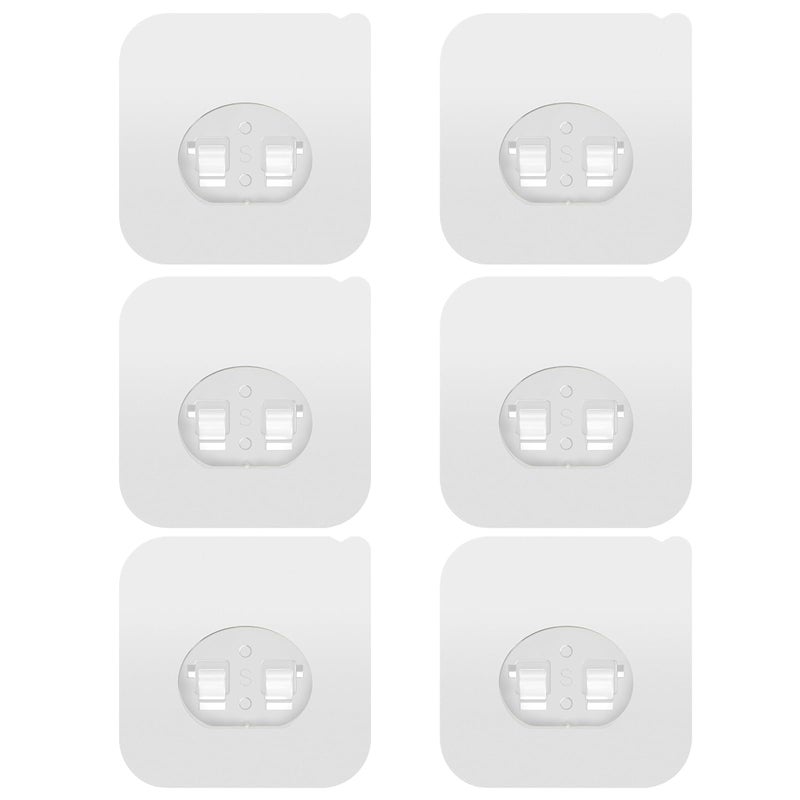 FEPTUASE Shower Caddy Adhesive Replacement, Transparent Strong Adhesive Hooks, No Drilling, Waterproof, for Shower Caddy, Bathroom Storage Shelves and Kitchen Racks (Single*6pcs) - Image 1