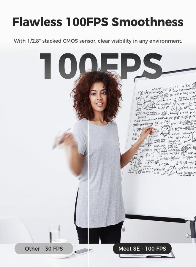 OBSBOT Meet SE 1080P@100 FPS Webcam for PC with 1/2.8 Inch Sensor, AI Image Adjustment & Auto Focus, Beauty Mode, Lightweight, Gesture Control, Staggered HDR, Webcam for Streaming, Meetings (Space - Image 3