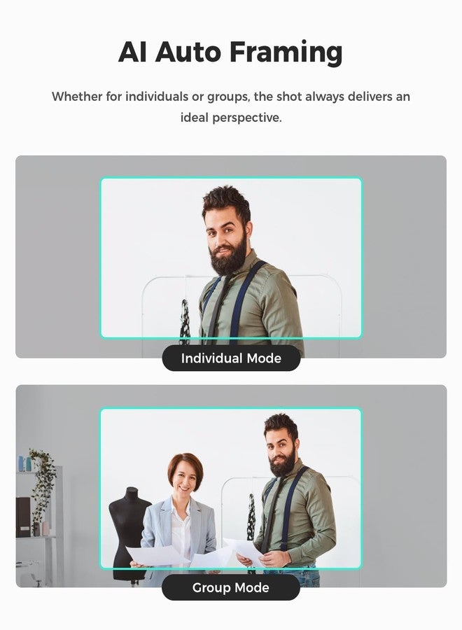 OBSBOT Meet SE 1080P@100 FPS Webcam for PC with 1/2.8 Inch Sensor, AI Image Adjustment & Auto Focus, Beauty Mode, Lightweight, Gesture Control, Staggered HDR, Webcam for Streaming, Meetings (Space - Image 5