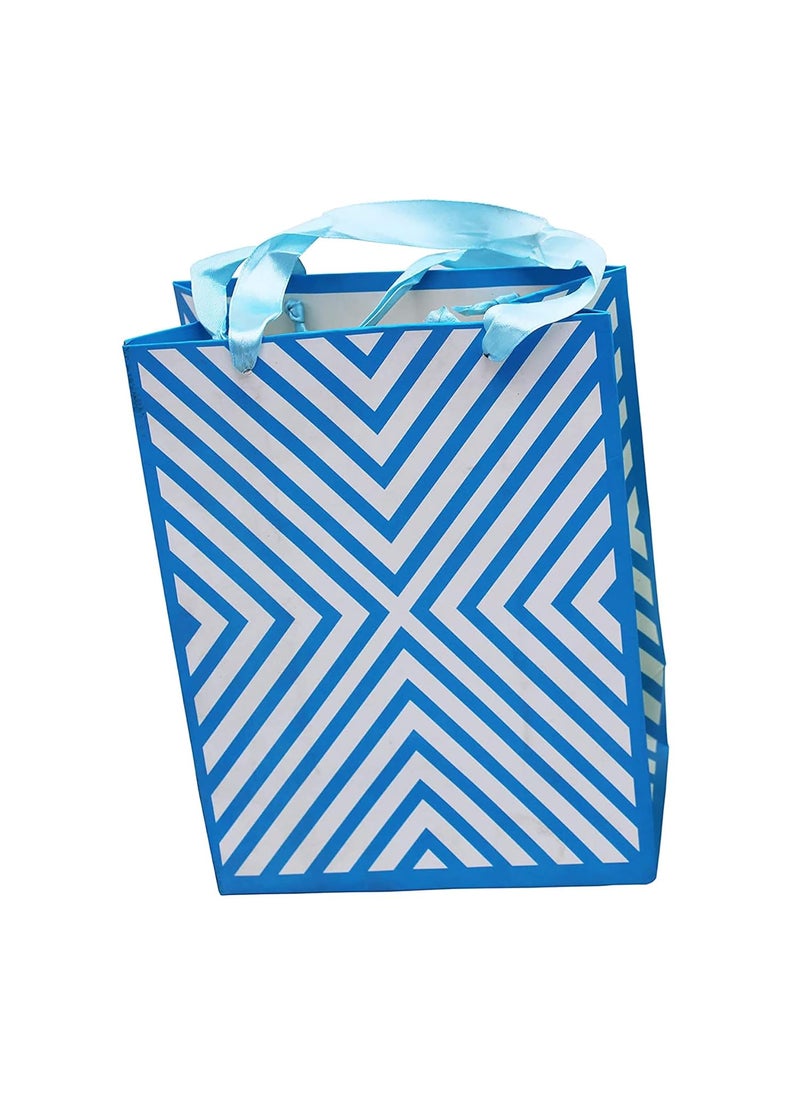 iLife - iLife Gift Bags 17.7 * 10 * 23CM - 12 Pcs Paper Bags with Handles Bulk, Shopping Bags Retail Bags Paper Gift Bags (Blue) - Image 1