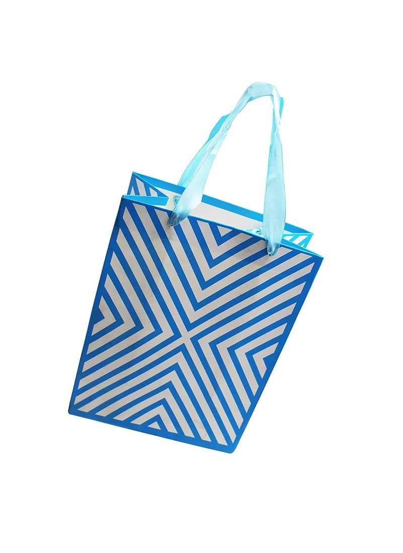 iLife - iLife Gift Bags 17.7 * 10 * 23CM - 12 Pcs Paper Bags with Handles Bulk, Shopping Bags Retail Bags Paper Gift Bags (Blue) - Image 1
