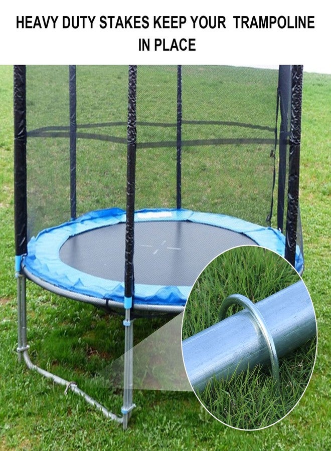 synoratory Trampolines Wind Stakes Heavy Duty U Type Sharp Ends Safety 12inch Ground Anchor Galvanized Steel for Soccer Goals, Camping Tents and Huge Garden Decoration (Trampoline Anchors 8pcs) - Image 4